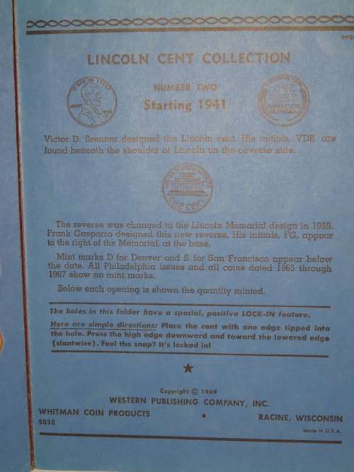 Complete Lincoln Cent PDS Set 1941 to 1974, 86 Coins in Folder