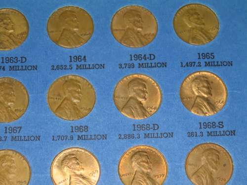 Complete Lincoln Cent PDS Set 1941 to 1973, 84 Coins in Folder