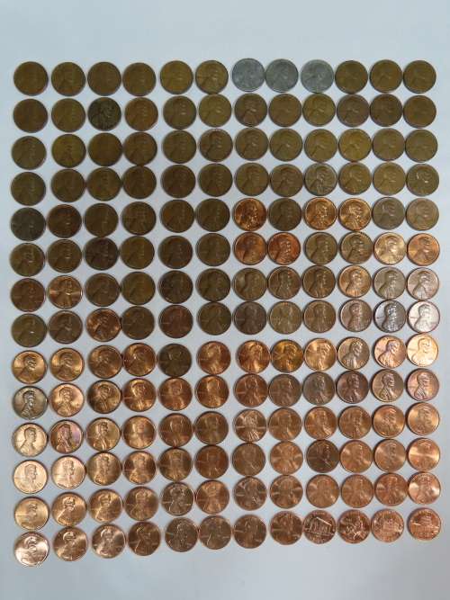 Complete Lincoln Cent PDS Set 1941 to 2009, 168 Coins including 1982 + 2009 Varieties