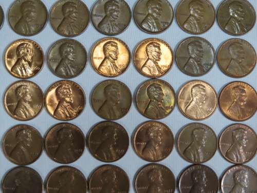 Complete Lincoln Cent PDS Set 1941 to 2009, 168 Coins including 1982 + 2009 Varieties