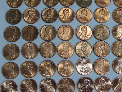 Complete Lincoln Cent PDS Set 1941 to 2009, 168 Coins including 1982 + 2009 Varieties