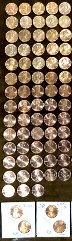 Complete Lincoln Memorial Cent PDS Set 1959 to 2022, 144 Coins including 1960 1982 and 2009Varieties