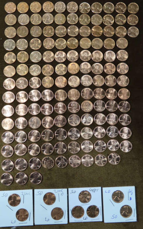 Complete Lincoln Memorial Cent PDS Set 1959 to 2022, 144 Coins including 1960 1982 and 2009Varieties