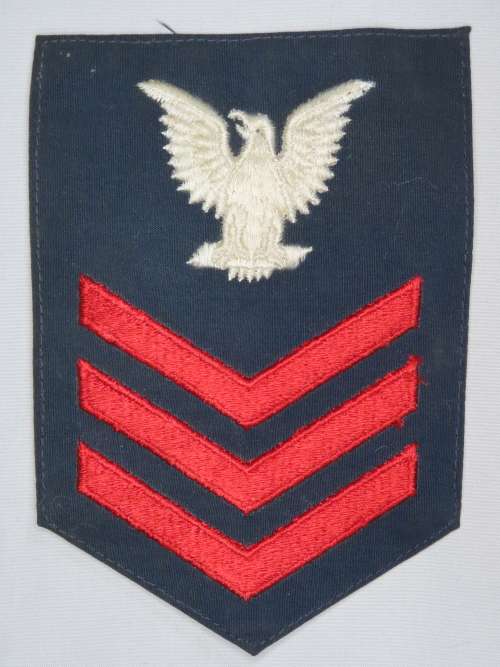 United States Navy Petty Officer 1st Class Rank Insignia Patch E6, PO1