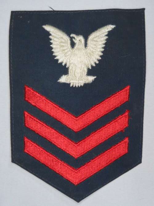 United States Navy Petty Officer 1st Class Rank Insignia Patch E6, PO1