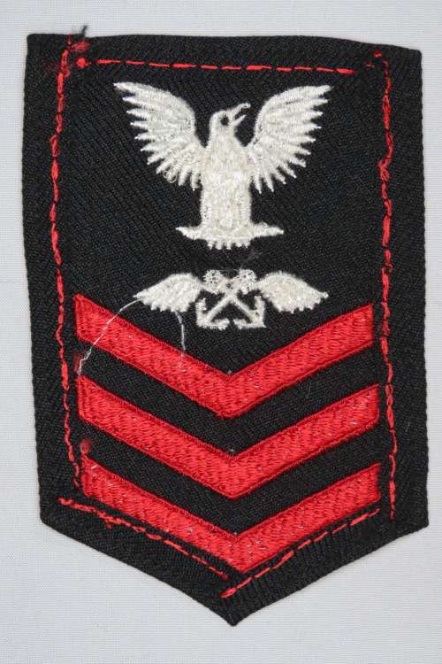 United States Navy Petty Officer 1st Class Rank Insignia Patch E6, PO1 Aviation Boatswain`s Mate