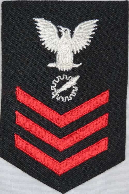United States Navy Petty Officer 1st Class Rank Insignia Patch E6, Data Processing Technician