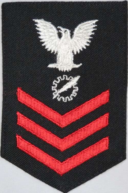 United States Navy Petty Officer 1st Class Rank Insignia Patch E6, Data Processing Technician