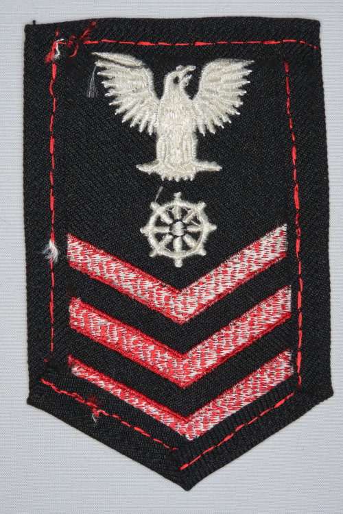United States Navy Petty Officer 1st Class Rank Insignia Patch E6, Quartermaster