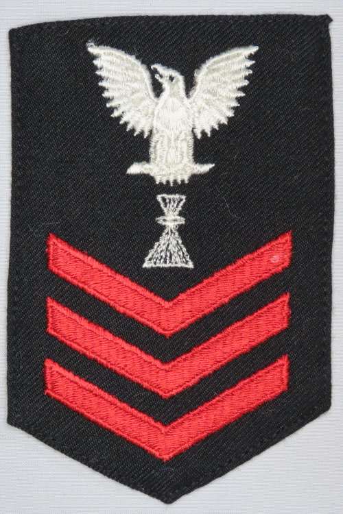 United States Navy Petty Officer 1st Class Rank Insignia Patch E6, Photographers Mate