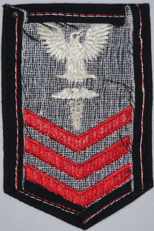 United States Navy Petty Officer 1st Class Rank Insignia Patch E6, Hospital Corpsman