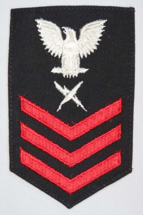 United States Navy Petty Officer 1st Class Rank Insignia Patch E6, Cryptologic Technician