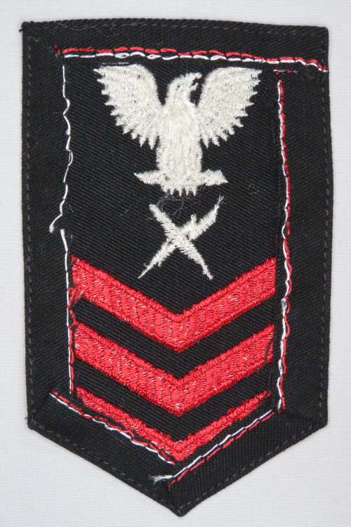 United States Navy Petty Officer 1st Class Rank Insignia Patch E6, Cryptologic Technician