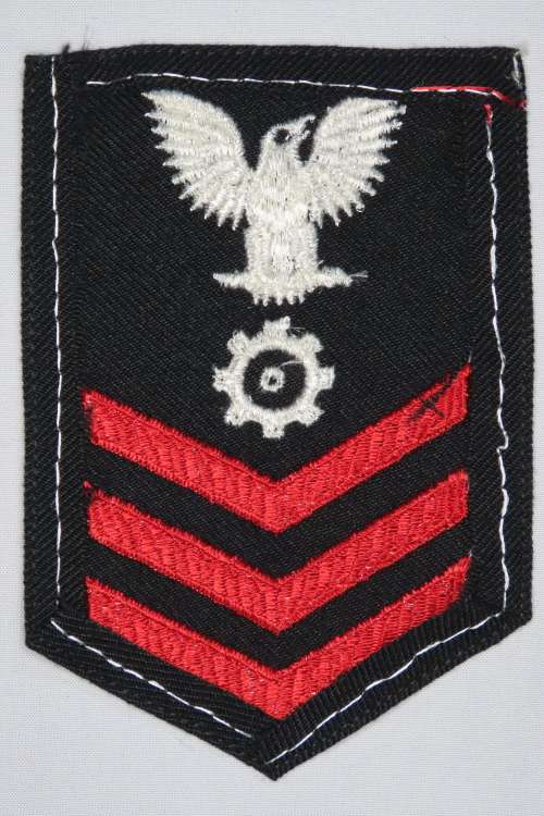 United States Navy Petty Officer 1st Class Rank Insignia Patch E6, Engineman