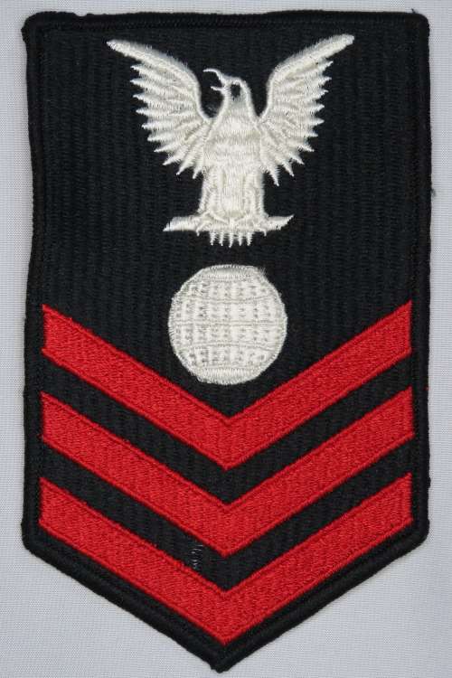 United States Navy Petty Officer 1st Class Rank Insignia Patch E6, Electrician`s Mate
