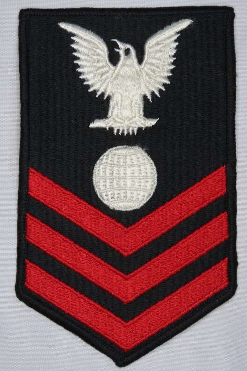 United States Navy Petty Officer 1st Class Rank Insignia Patch E6, Electrician`s Mate