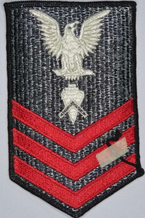 United States Navy Petty Officer 1st Class Rank Insignia Patch E6, Builder