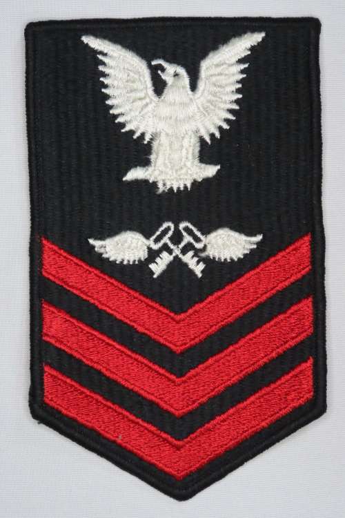 United States Navy Petty Officer 1st Class Rank Insignia Patch E6, Aviation Storekeeper