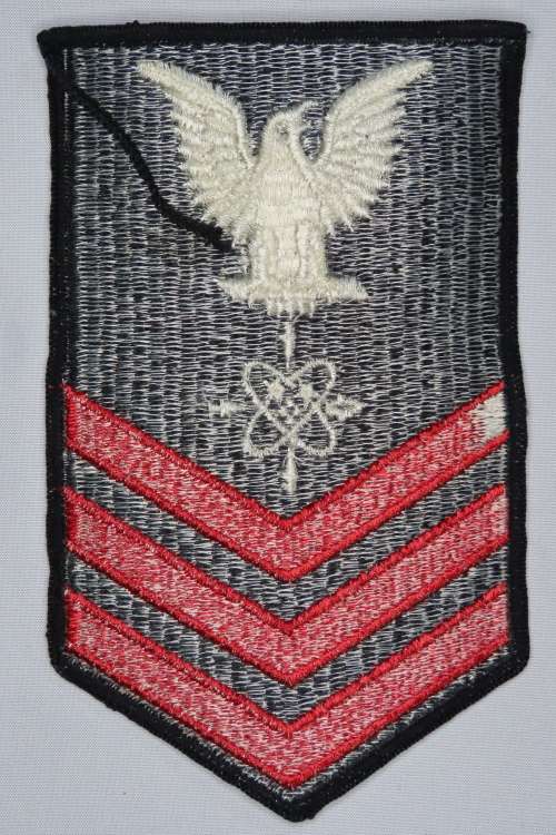 United States Navy Petty Officer 1st Class Rank Insignia Patch E6, Data Systems Technician