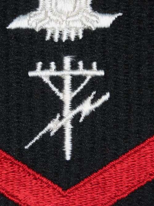 United States Navy Petty Officer 1st Class Rank Insignia Patch E6, Construction Electrician