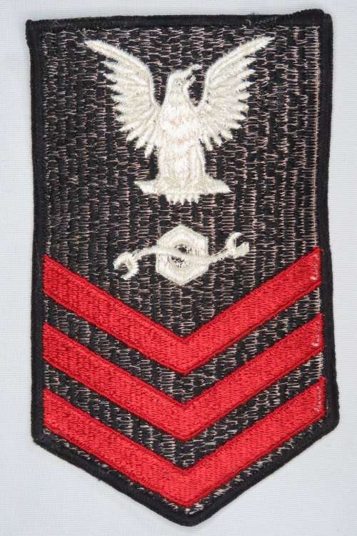 United States Navy Petty Officer 1st Class Rank Insignia Patch E6, Construction Mechanic