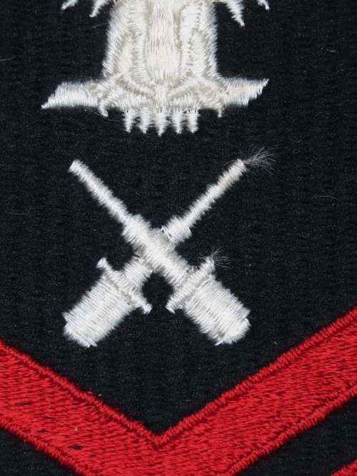 United States Navy Petty Officer 1st Class Rank Insignia Patch E6, Gunner`s Mate