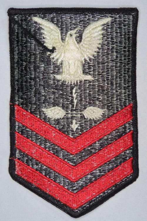 United States Navy Petty Officer 1st Class Rank Insignia Patch E6, aviation antisubmarine warfare