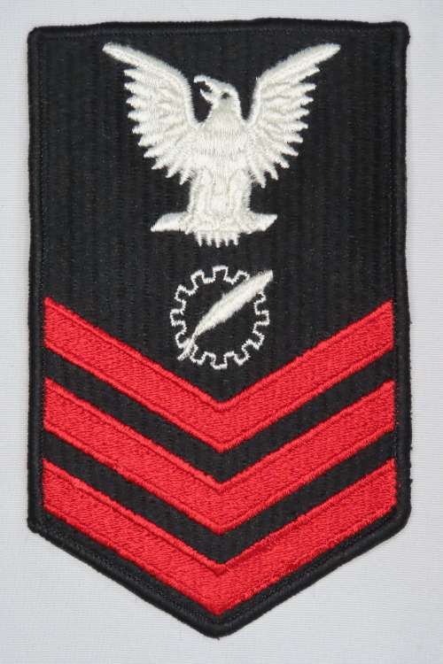 United States Navy Petty Officer 1st Class Rank Insignia Patch E6, Data Processing Technician