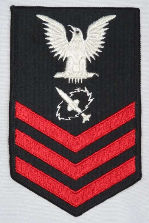 United States Navy Petty Officer 1st Class Rank Insignia Patch E6, Missile Technician