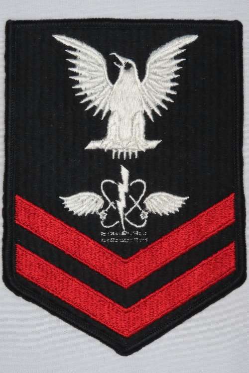 United States Navy Petty Officer 2nd Class Rank Insignia Patch E5, Naval Aircrewman