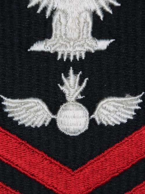 United States Navy Petty Officer 2nd Class Rank Insignia Patch E5, Aviation Ordnanceman