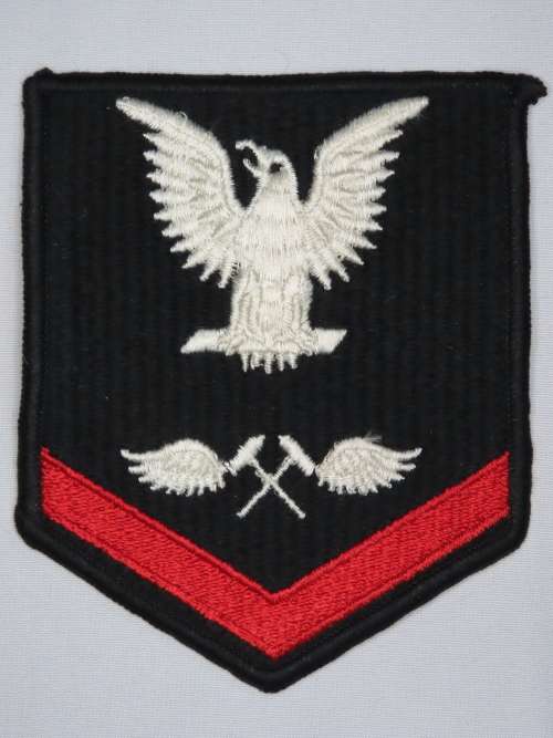 United States Navy Petty Officer 3rd Class Rank Insignia Patch E4, Aviation Structural Mechanic