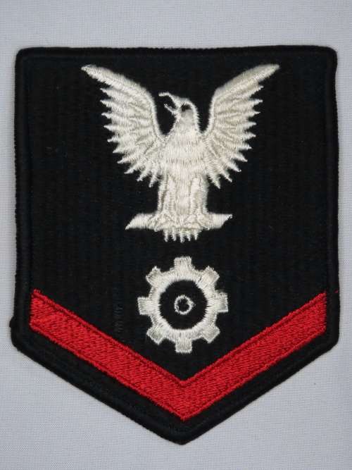United States Navy Petty Officer 3rd Class Rank Insignia Patch E4, Engineman