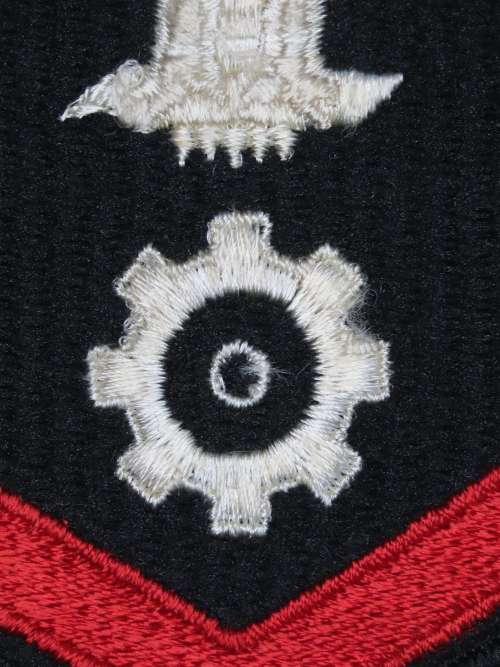 United States Navy Petty Officer 3rd Class Rank Insignia Patch E4, Engineman