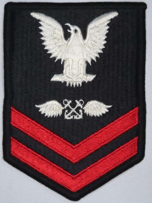 United States Navy Petty Officer 2nd Class Rank Insignia Patch E5, Aviation Boatswain`s Mate