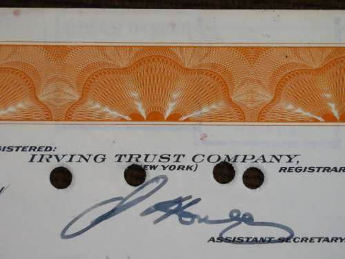 Pennsylvania Railroad Company, Stock Certificate, 1958, 10 Shares