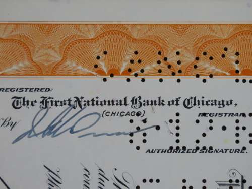 Pennsylvania Railroad Company, Stock Certificate, 1965, 25 Shares