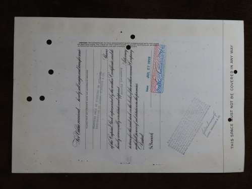 Pennsylvania Railroad Company, Stock Certificate, 1959, 10 Shares