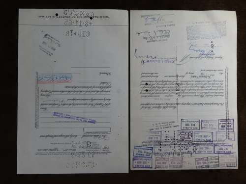 Set of Two Pennsylvania Railroad Company, Stock Certificates, 1952 to 1965