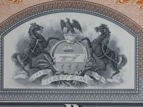Set of Two Pennsylvania Railroad Company, Stock Certificates, 1952 to 1961
