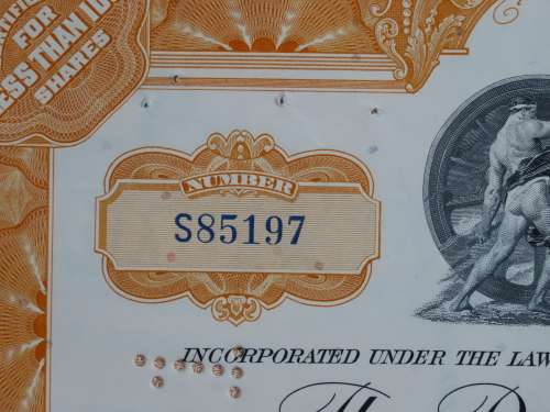 Set of Two Pennsylvania Railroad Company, Stock Certificates, 1952 to 1961