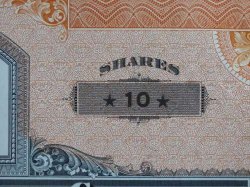 Set of Two Pennsylvania Railroad Company, Stock Certificates, 1952 to 1958