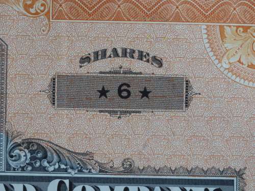 Pennsylvania Railroad Company, Stock Certificate, 1952 , 6 Shares
