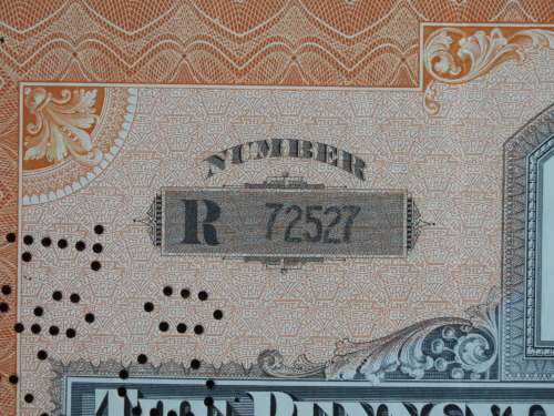 Pennsylvania Railroad Company, Stock Certificate, 1956 , 9 Shares