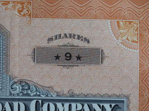 Pennsylvania Railroad Company, Stock Certificate, 1956 , 9 Shares