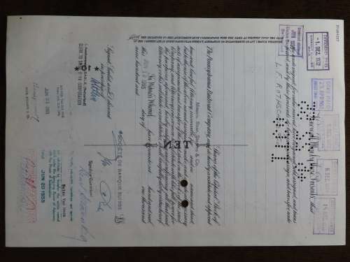 Pennsylvania Railroad Company, Stock Certificate, 1952 , 10 Shares