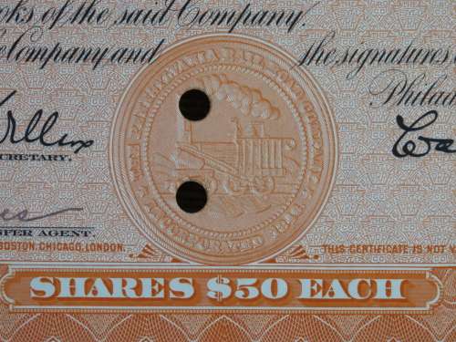 Pennsylvania Railroad Company, Stock Certificate, 1952 , 10
