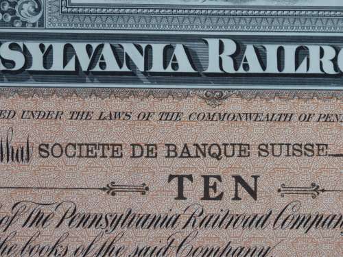 Pennsylvania Railroad Company, Stock Certificate, 1952 , 10