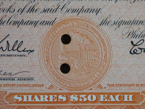 Pennsylvania Railroad Company, Stock Certificate, 1952 , 10