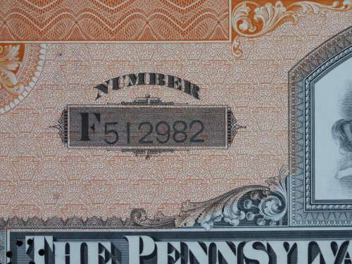 Pennsylvania Railroad Company, Stock Certificate, 1952 , 10